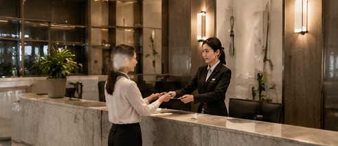 大樓櫃台與物業管理服務現場