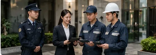 保全與物業維護團隊現場整合協調
